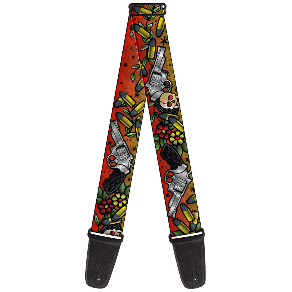 Guitar Strap - Born to Raise Hell CLOSE-UP Red Guitar Straps Buckle-Down   