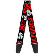 Guitar Strap - Punk Princess Black Red White Guitar Straps Buckle-Down   