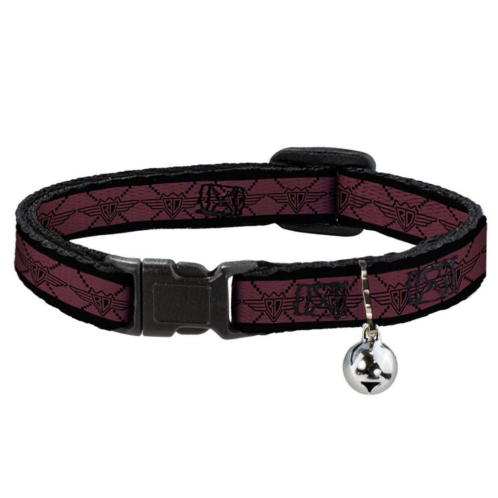 Cat Collar Breakaway - BD Monogram2 Red Black Breakaway Cat Collars Buckle-Down   