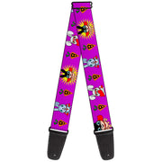 Guitar Strap - Bunny Superhero Purple Guitar Straps Buckle-Down   