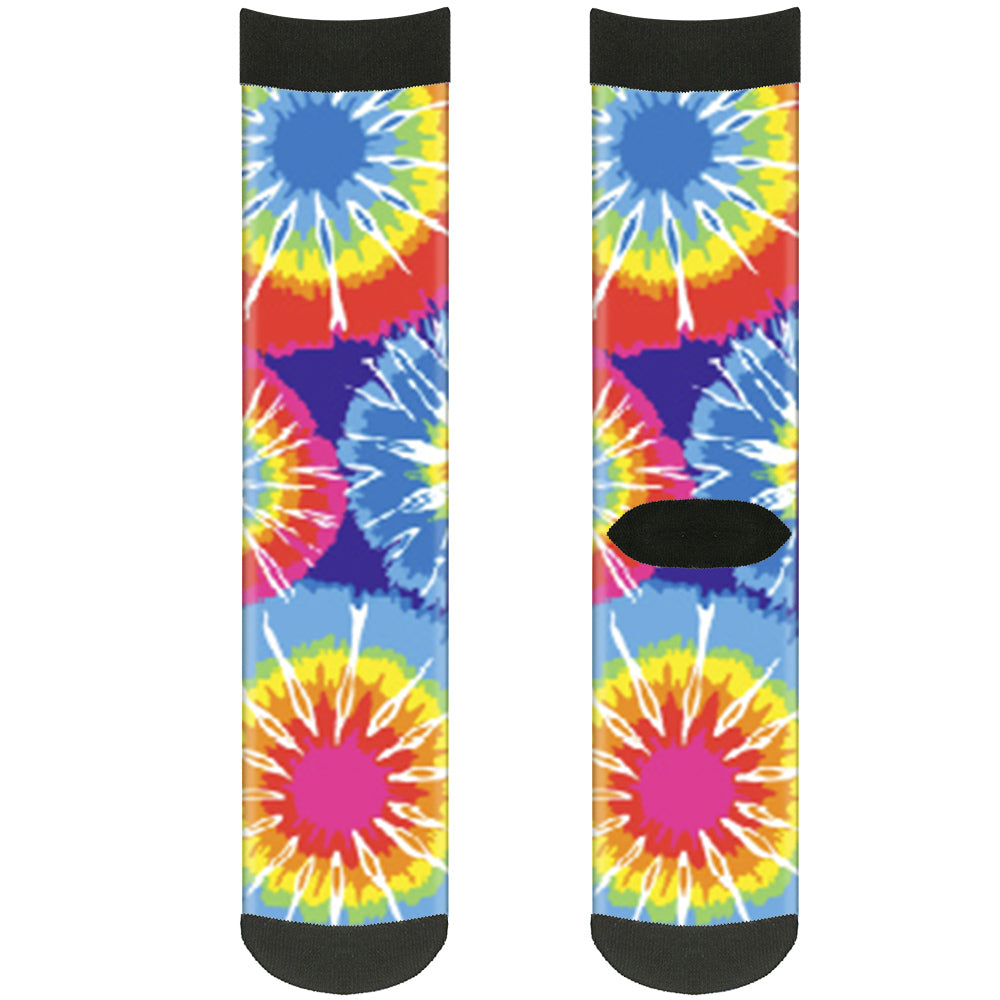 Sock Pair - Polyester - 70's Tie Dye - CREW Socks Buckle-Down   
