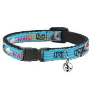 Cat Collar Breakaway - Olaf Pose I LOVE WARM HUGS Stripe Blues Breakaway Cat Collars Disney   