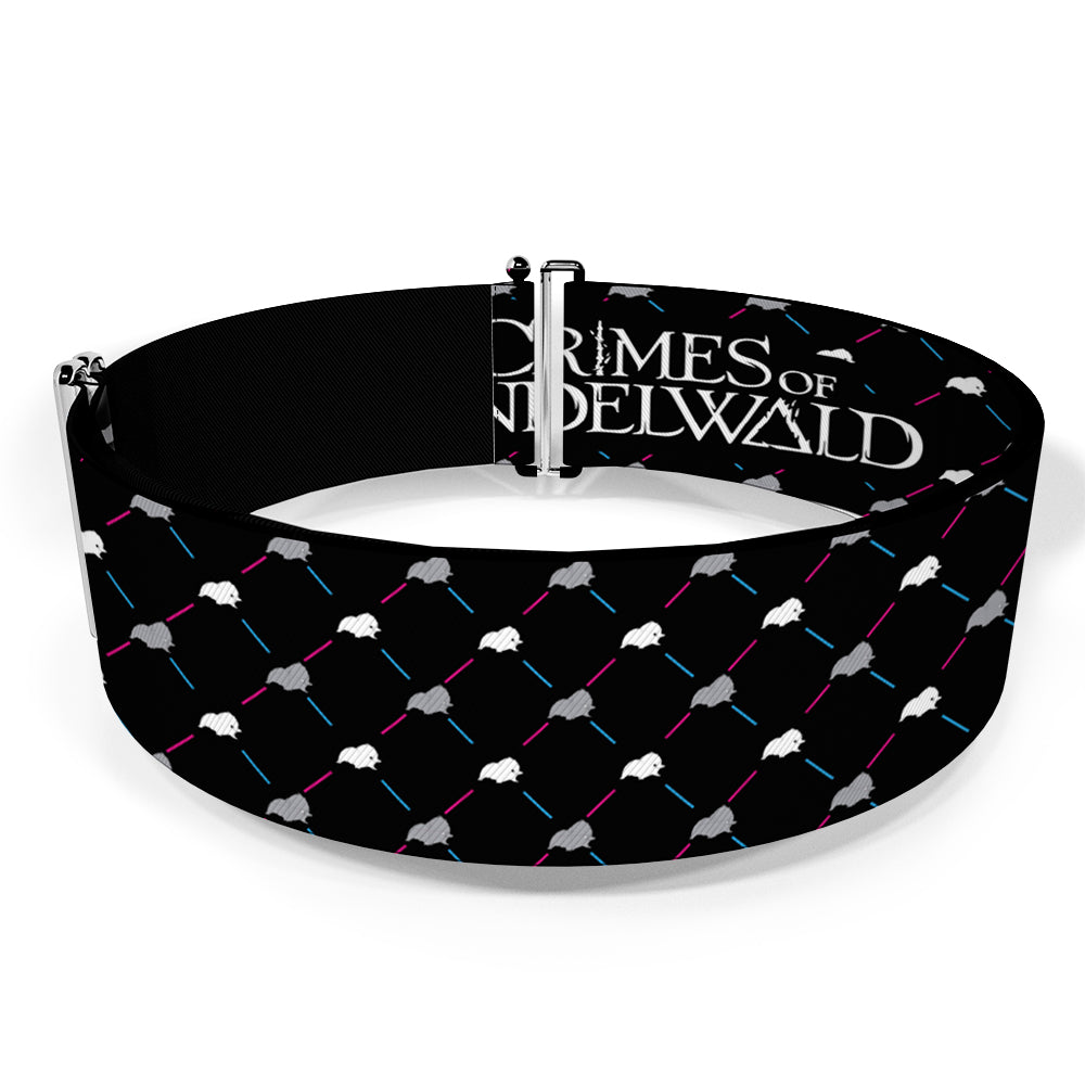 Cinch Waist Belt - FANTASTIC BEASTS THE CRIMES OF GRINDELWALD Baby Niffler Monogram Black Silver Pink Blue Womens Cinch Waist Belts Fantastic Beasts and Where to Find Them