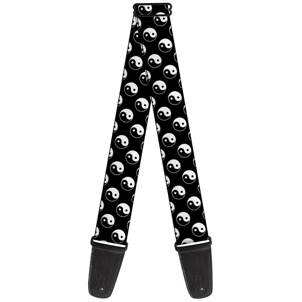 Guitar Strap - Ying Yang Monogram Black White Guitar Straps Buckle-Down   