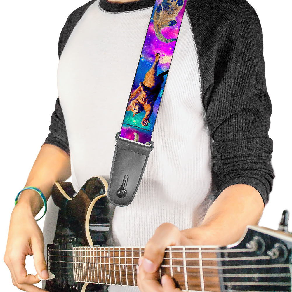 Guitar Strap - Cats in Space Pinks Blues Guitar Straps Buckle-Down   