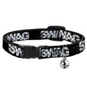 Cat Collar Breakaway - SWAG Black Plaid X White Gray Breakaway Cat Collars Buckle-Down   