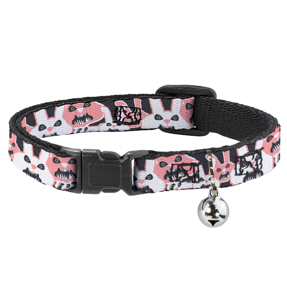 Cat Collar Breakaway - Angry Bunnies Gray Pinks Breakaway Cat Collars Buckle-Down   