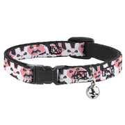 Cat Collar Breakaway - Angry Bunnies Gray Pinks Breakaway Cat Collars Buckle-Down   