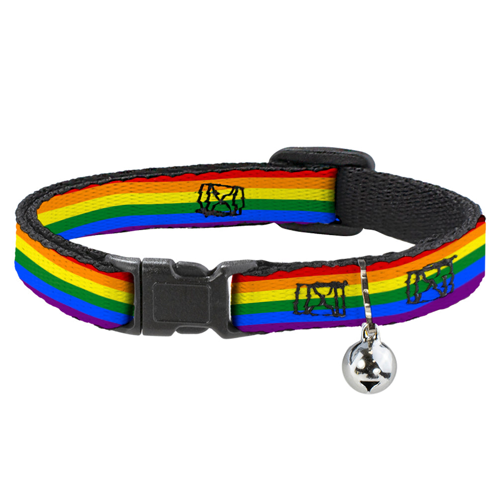 Cat Collar Breakaway - Flag Pride Rainbow Breakaway Cat Collars Buckle-Down   
