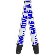 Guitar Strap - OMG GIVE ME A BREAK!!! White Royal Guitar Straps Buckle-Down   