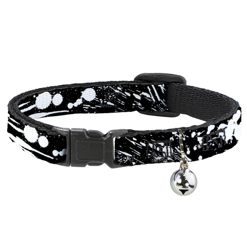 Cat Collar Breakaway - Splatter Black White Breakaway Cat Collars Buckle-Down   