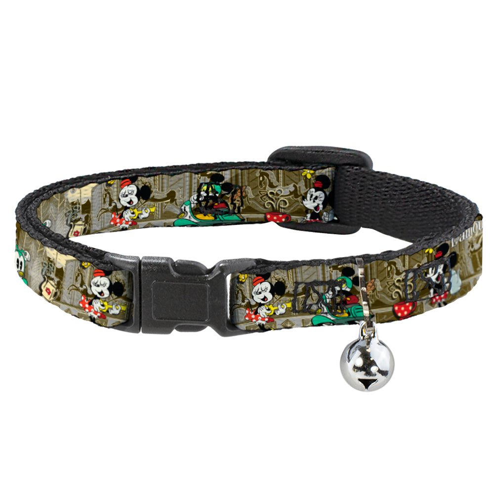 Cat Collar Breakaway - Mickey & Minnie Croissant de Triomphe Scenes Breakaway Cat Collars Disney   