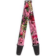Guitar Strap - Mom & Dad Pink Guitar Straps Buckle-Down   