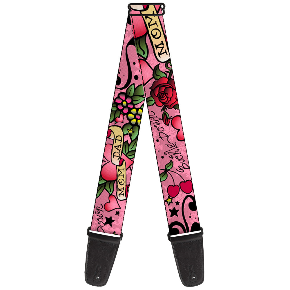 Guitar Strap - Mom & Dad Pink Guitar Straps Buckle-Down   