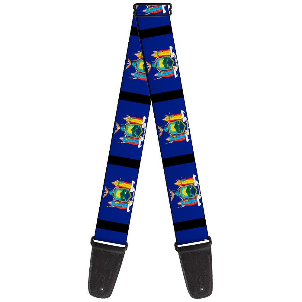 Guitar Strap - New York Flags Black Guitar Straps Buckle-Down   