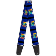 Guitar Strap - New York Flags Black Guitar Straps Buckle-Down   