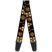 Guitar Strap - Fantastic Beasts and Where to Find Them Icons Scattered Black Golds Guitar Straps Fantastic Beasts and Where to Find Them