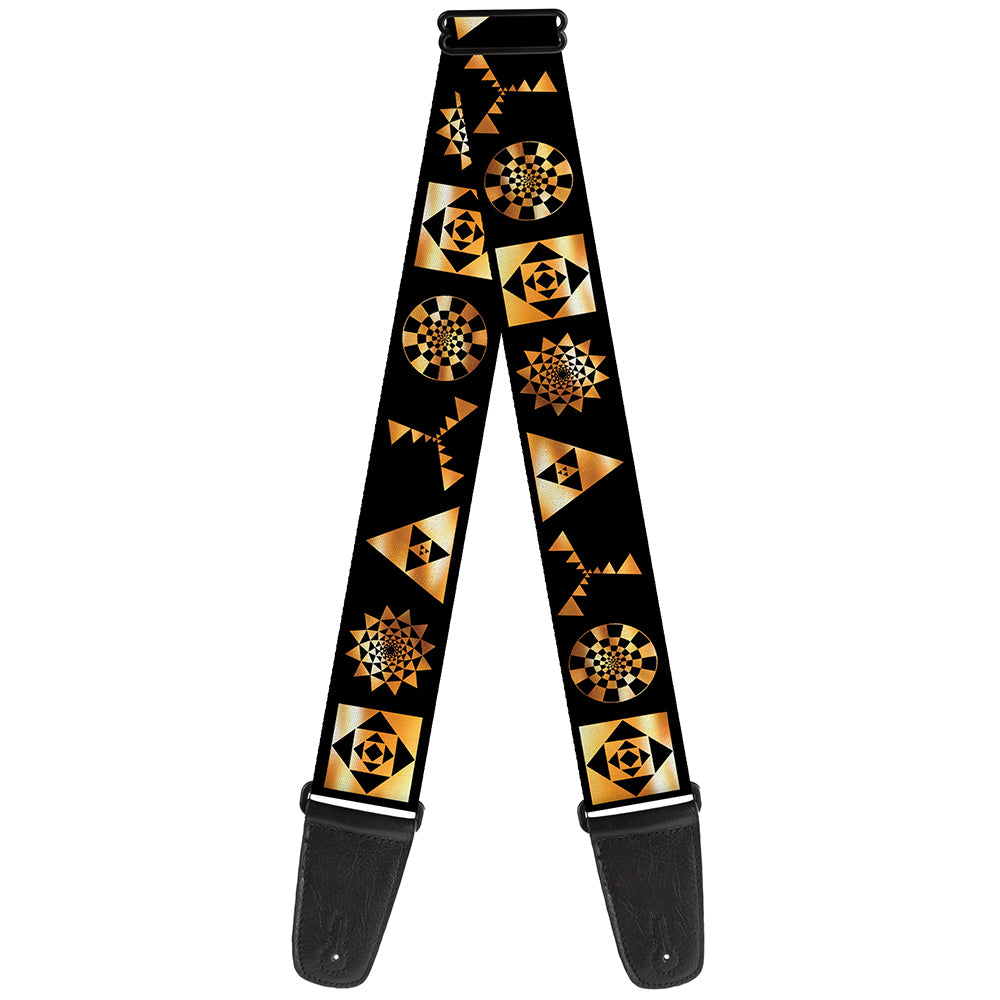Guitar Strap - Fantastic Beasts and Where to Find Them Icons Scattered Black Golds Guitar Straps Fantastic Beasts and Where to Find Them