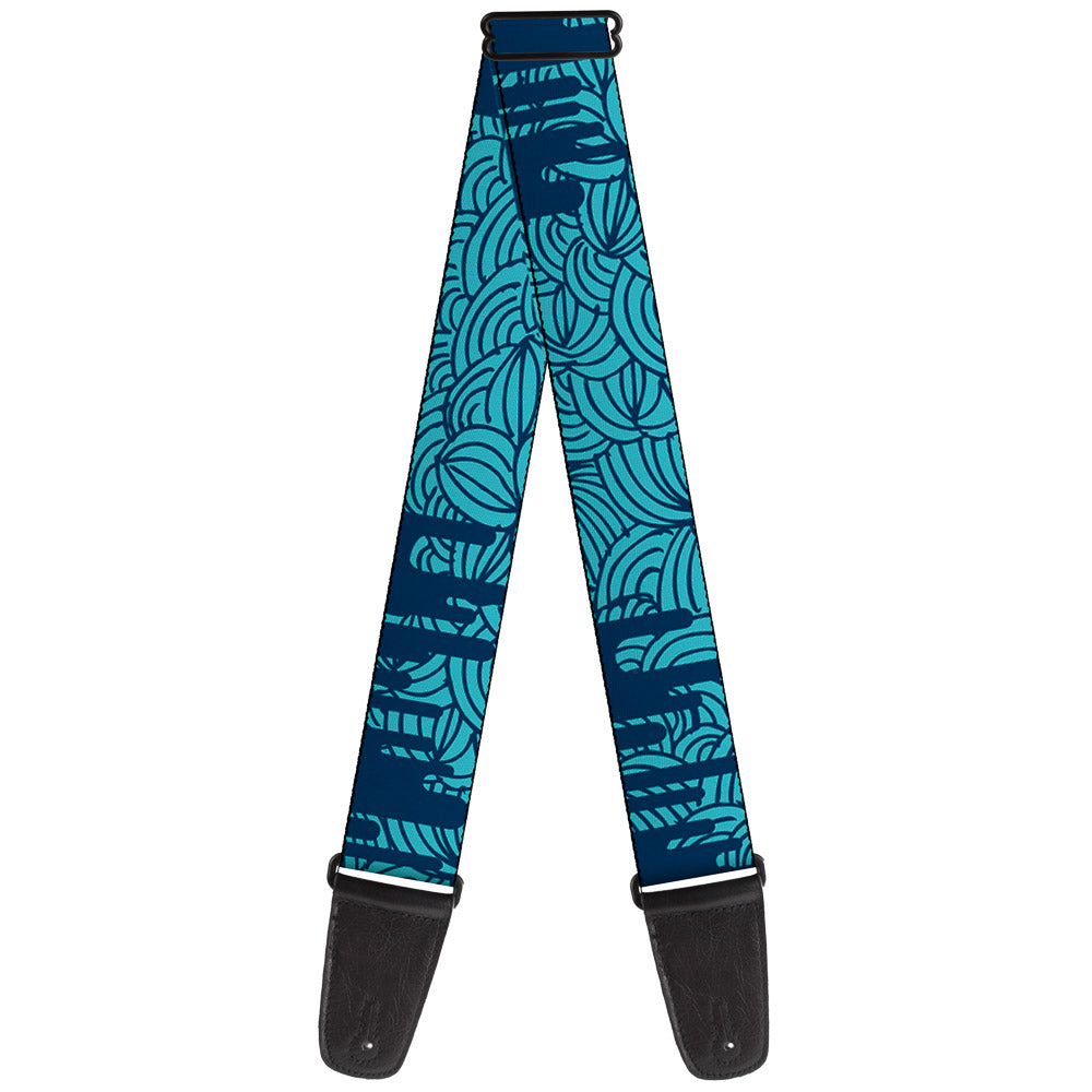Guitar Strap - Doodle1 Paint Drips Blues Guitar Straps Buckle-Down   