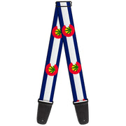 Guitar Strap - Colorado Flag Marijuana Leaf Guitar Straps Buckle-Down   