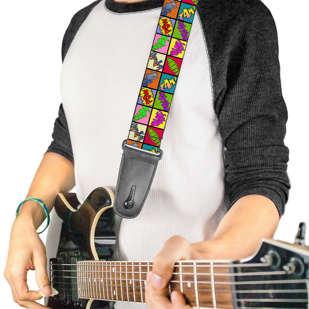 Guitar Strap - Sound Effect Checkers Multi Color Guitar Straps Buckle-Down   