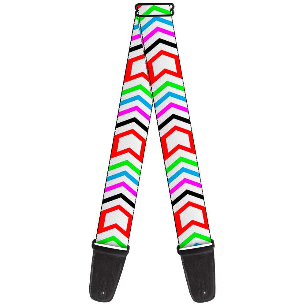 Guitar Strap - Arrows White Multi Color Guitar Straps Buckle-Down   