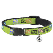Cat Collar Breakaway - Marlin Green Multi Color Breakaway Cat Collars Buckle-Down   