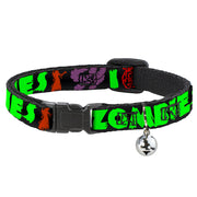Cat Collar Breakaway - I "Heart" Zombies Breakaway Cat Collars Buckle-Down   
