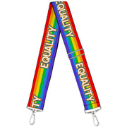 Purse Strap - EQUALITY Stripe Rainbow White Purse Straps Buckle-Down   