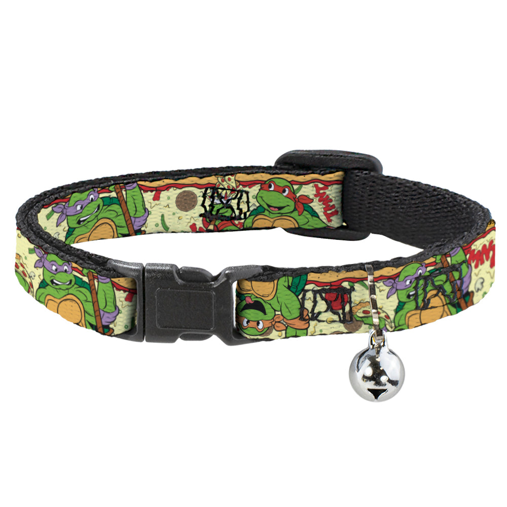 Cat Collar Breakaway with Bell - Classic TMNT Turtle Pizza Breakaway Cat Collars Teenage Mutant Ninja Turtles