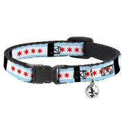 Cat Collar Breakaway - Chicago Flags Black Breakaway Cat Collars Buckle-Down   