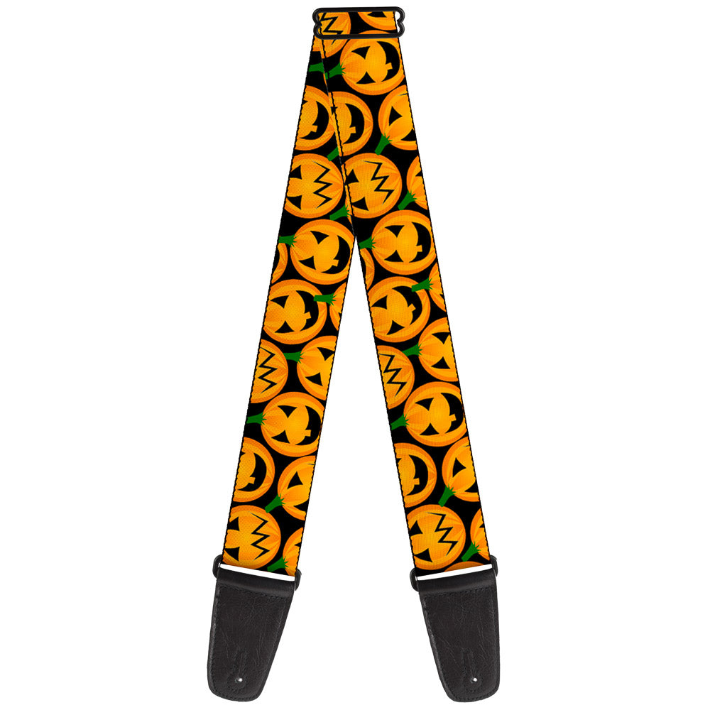Guitar Strap - Jack-o'-Lantern Collage Black Guitar Straps Buckle-Down   