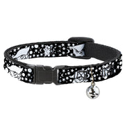 Cat Collar Breakaway - Owl Expressions Black White Breakaway Cat Collars Buckle-Down   