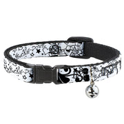 Cat Collar Breakaway - Mom & Dad Black White Breakaway Cat Collars Buckle-Down   