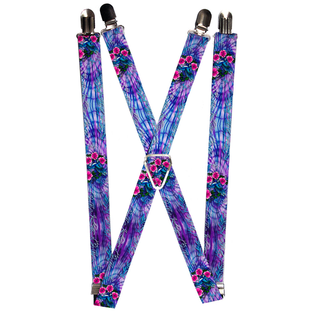 Suspenders - 1.0" - Tattoo Johnny-Hummingbird Suspenders Tattoo Johnny   