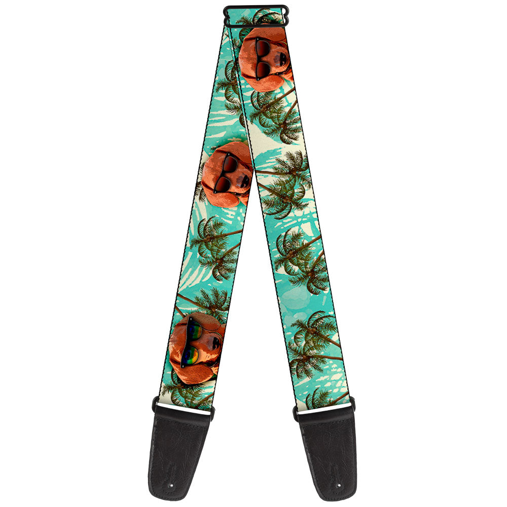 Guitar Strap - Dachshund in Shades w Palm Trees Guitar Straps Buckle-Down   