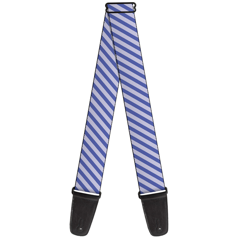 Guitar Strap - Diagonal Stripes Pastel Blues Guitar Straps Buckle-Down   