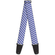 Guitar Strap - Diagonal Stripes Pastel Blues Guitar Straps Buckle-Down   