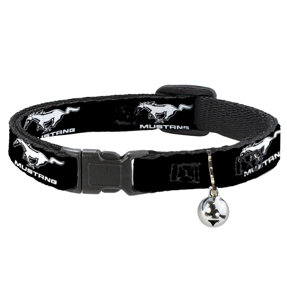 Cat Collar Breakaway - Ford Mustang Black White Logo REPEAT Breakaway Cat Collars Ford   