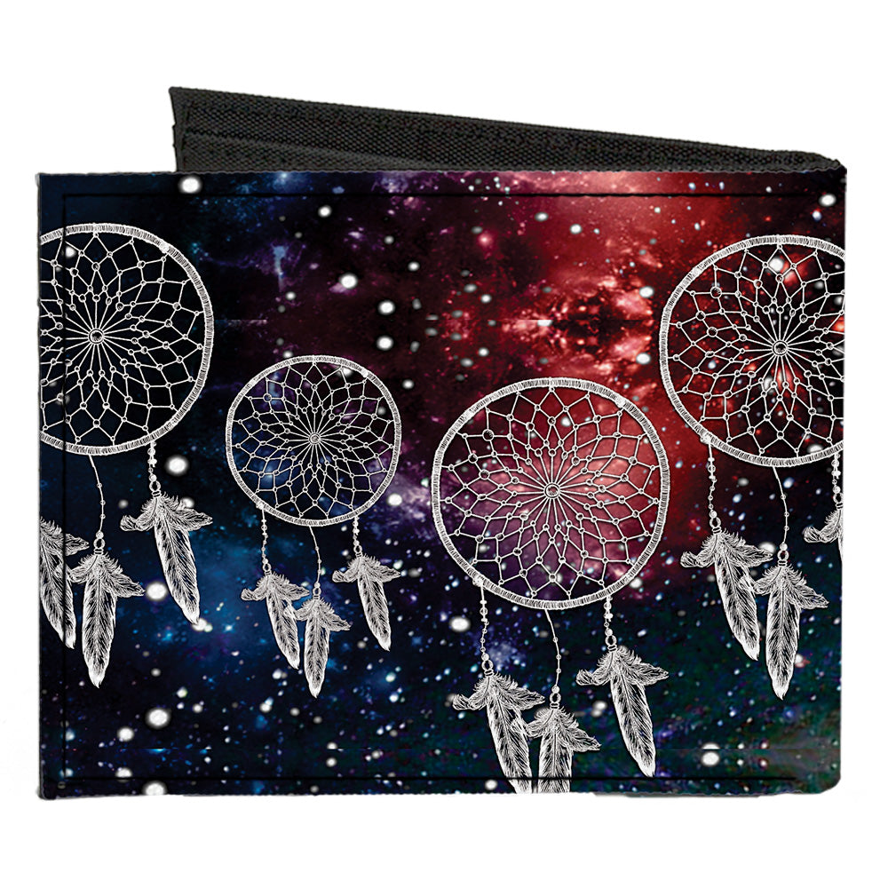 Canvas Bi-Fold Wallet - Dream Catcher Galaxy White Canvas Bi-Fold Wallets Buckle-Down   