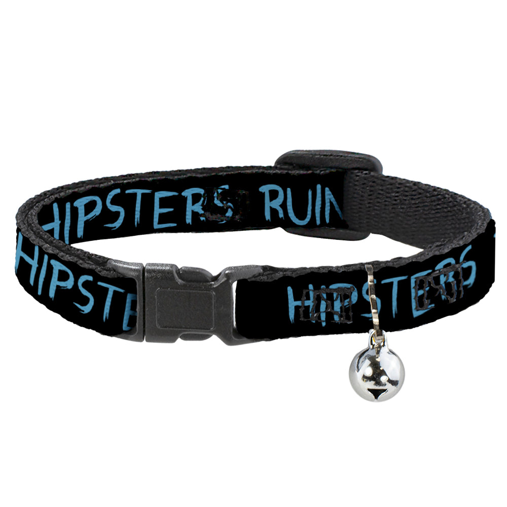 Cat Collar Breakaway - HIPSTERS RUIN EVERYTHING Black Blue Breakaway Cat Collars Buckle-Down   