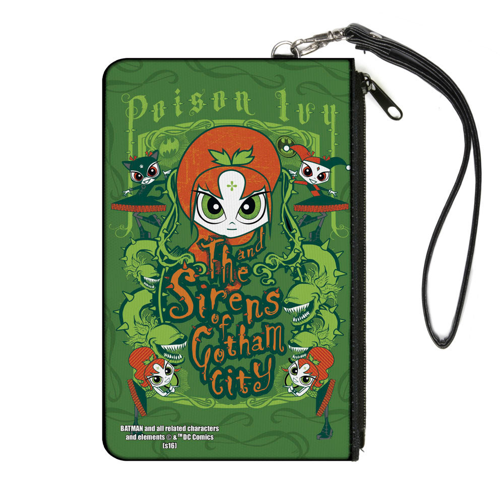 Canvas Zipper Wallet - LARGE - Chibi POISON IVY AND THE SIRENS OF GOTHAM CITY Ivy Greens Canvas Zipper Wallets DC Comics   