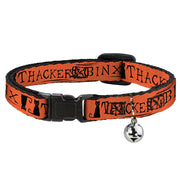 Cat Collar Breakaway - Hocus Pocus THACKERY BINX Cat Silhouette Orange Black Breakaway Cat Collars Disney   