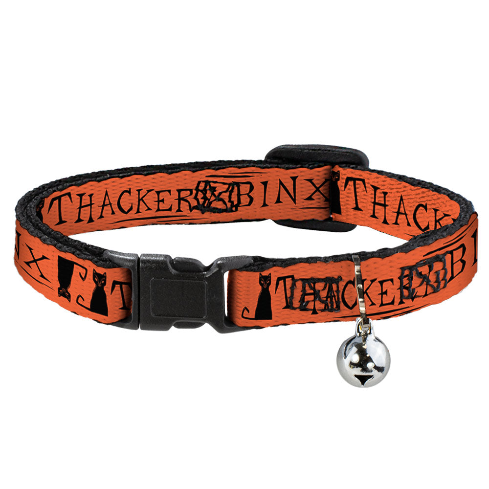 Cat Collar Breakaway - Hocus Pocus THACKERY BINX Cat Silhouette Orange Black Breakaway Cat Collars Disney   