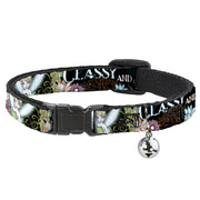 Cat Collar Breakaway - Tinker Bell Floral Collage CLASSY AND SASSY Breakaway Cat Collars Disney   