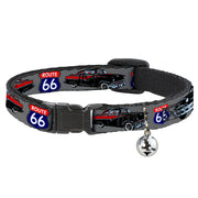Cat Collar Breakaway - Route 66 Classics Gray Breakaway Cat Collars Buckle-Down   