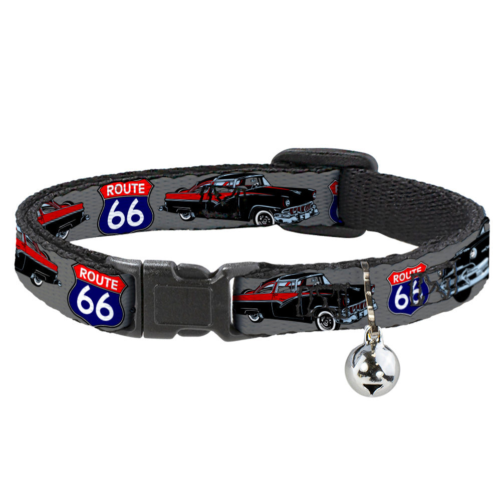Cat Collar Breakaway - Route 66 Classics Gray Breakaway Cat Collars Buckle-Down   
