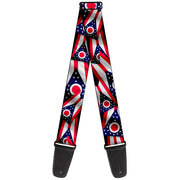 Guitar Strap - Ohio Flags Stacked Guitar Straps Buckle-Down   