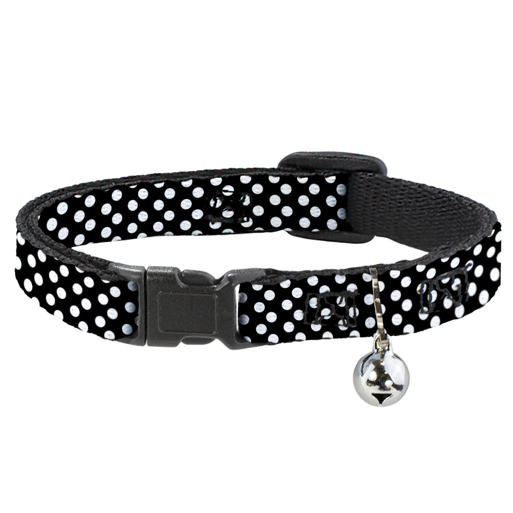 Cat Collar Breakaway - Micro Polka Dots2 Black White Breakaway Cat Collars Buckle-Down   