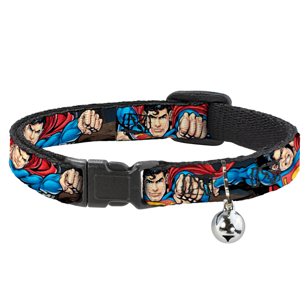 Cat Collar Breakaway - Superman Metropolis Face-Off Breakaway Cat Collars DC Comics   